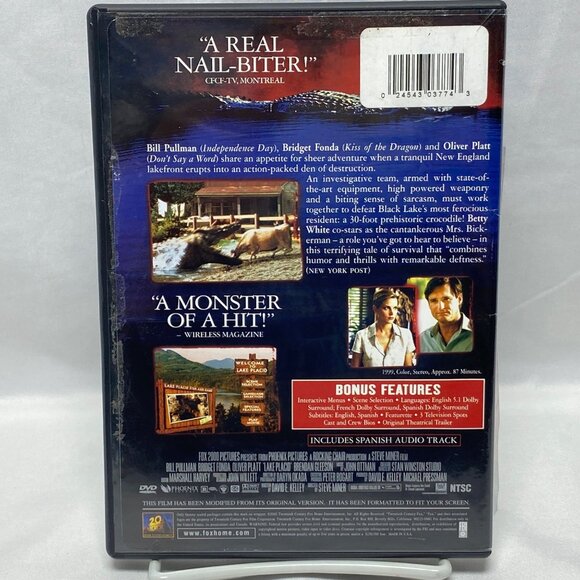 Lake Placid (2006, DVD) Full Screen Edition With Bill Pullman Bridget Fonda OOP - Picture 6 of 6